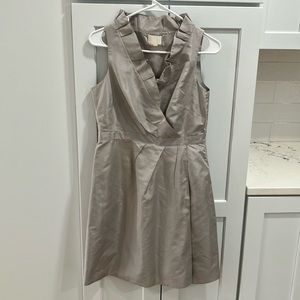 J. Crew Women’s Tan Blakely Silk Acetate Taffeta Sleeveless Midi Dress